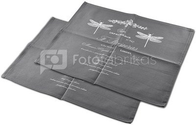 Staltiesėlė-padėkliukas tekstilinis 2 vnt pilkas French FHSS03 34x45 cm