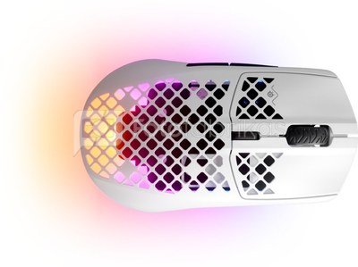 SteelSeries Gaming Mouse Aerox 3 Wireless (2022 Edition), Optical, RGB LED light, Snow, Wireless
