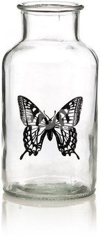 Stiklainis - vaza su drugeliu D 8 cm, H 16 cm 24922