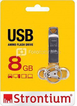 Strontium 45450 Ammo USB 2.0 flash drive with 8 GB and key chain