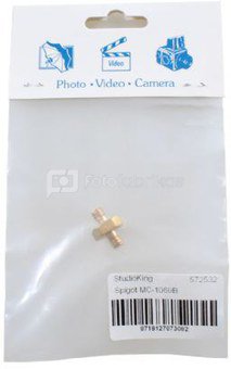 StudioKing Spigot Adapter MC-1060B 1/4" Male 1/4" Male