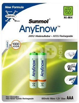 Akumuliatorius Sunmol AnyEnow NH-AAA800B2P (2vnt. AAA)