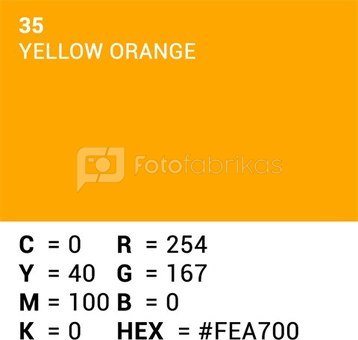 Superior Background Paper 35 Yellow-Orange 2.72 x 11m