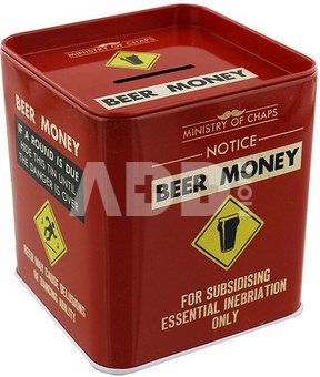 Taupyklė metalinė "Beer Money" H:11 W:10 D:10 cm HM663 išp.