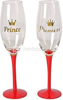Taurės šampanui 2 vnt. "Prince & Princess" H:23 W:6 D:6 cm 69150 vest