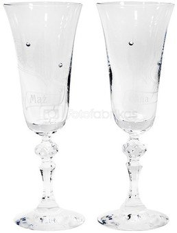 Taurės šampanui vestuvinės 2vnt. 20x7x7 cm 105525