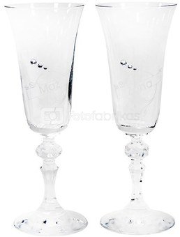 Taurės šampanui vestuvinės 2vnt. 20x7x7 cm 105526