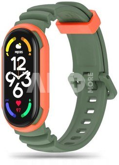 Tech-Protect watch strap IconBand Hybrid Xiaomi Mi Band 7, army green/orange
