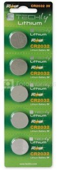Techly Lithium batteries 3V CR2032, 5pcs