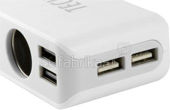 Technaxx TE-11 Set 4-Port USB & 3-Socket Car Charger