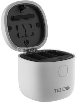 Telesin 3-slot waterproof charger Allin box for GoPro Hero 9 / Hero 10 (GP-BTR-904-GY)