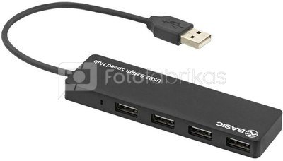 Tellur Basic USB Hub, 4 ports, USB 2.0 black
