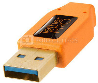 Tether Tools TPro USB 3.0 Micro-B Right Angle 4.6m/15' ORG