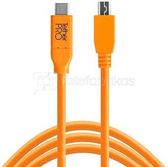 Tether Tools USB-C to 2.0 Micro- B 5-Pin 4,60m orange