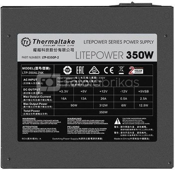 Thermaltake Litepower II Black 350W (Active PFC, 120mm)