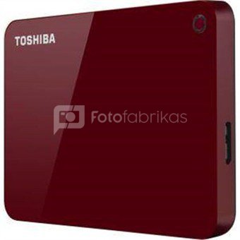 Toshiba Canvio Advance 2000 GB, 2.5 ", USB 3.0, Red