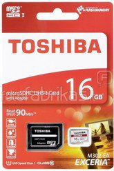 Toshiba microSDHC Class 10 16GB Exceria M302 UHS I + Adapter
