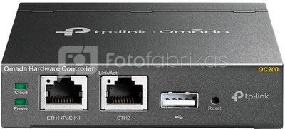 TP-LINK Omada Hardware Controller OC200 10/100 Mbit/s, Ethernet LAN (RJ-45) ports 2, PoE in
