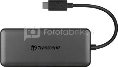 TRANSCEND CARDREADER TS-HUB5C 3-PORT HUB, 1-PORT PD,SD/MICROSD USB 3.1 (USB TYPE-C)