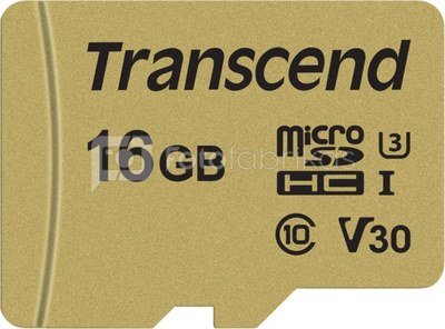 TRANSCEND GOLD 500S MICROSD W/ADP (V30) R95/W60 16GB