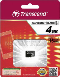 Transcend microSDHC 4GB Class 6