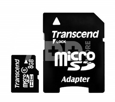 Transcend MicroSD SDHC 8GB + Adapter