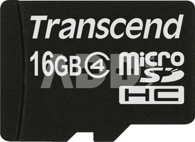 Transcend MicroSDHC atminties kortelė 16GB Class 4