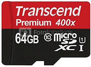 Transcend MicroSDXC Card 64GB Class 10 UHS-I