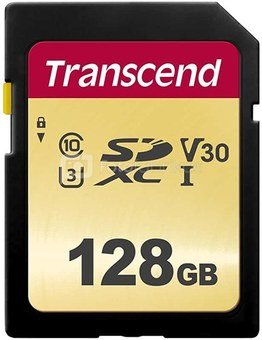 TRANSCEND 128GB UHS-I U3 GOLD SD CARD, MLC