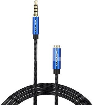 TRRS 3.5mm Male to 3.5mm Female Audio Extender 1.5m Vention BHCLG Blue