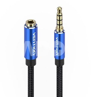 TRRS 3.5mm Male to 3.5mm Female Audio Extender 1m Vention BHCLF Blue