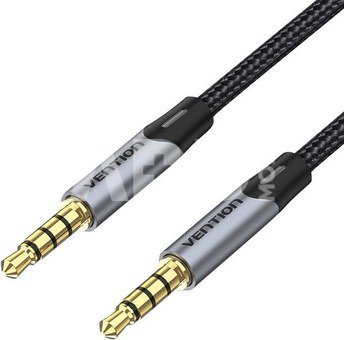 TRRS 3.5mm Male to Male Aux Cable 0.5m Vention BAQHD Gray