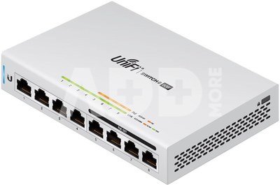 Ubiquiti Switch Unifi US-8-60W PoE 802.3 af, Web Management, 1 Gbps (RJ-45) ports quantity 8, SFP ports quantity 2, Power supply type internal 60W