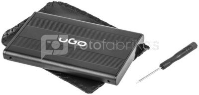 UGo External HDD Enclosure 2,5'' USB 2.0 Aluminium