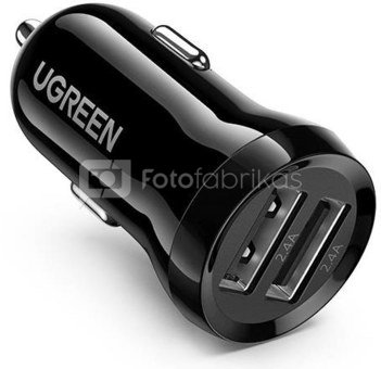 UGREEN Dual USB-A 24W Car Charger Black