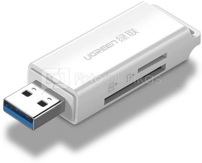UGREEN CM104 SD/microSD USB 3.0 memory card reader (white)