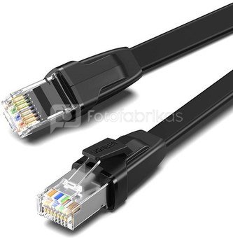 UGREEN NW134 Cat 8 U/FTP Flat Ethernet RJ45 Cable Pure Copper 1m (black)