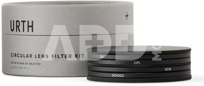 Urth 46mm UV, Circular Polarizing (CPL), ND8, ND1000 Lens Filter Kit (Plus+)