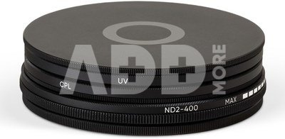 Urth 62mm UV, Circular Polarizing (CPL), ND2 400 Lens Filter Kit