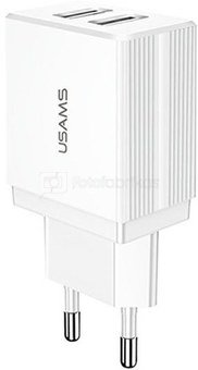 USAMS Charger 2xUSB T24 2,1A White Only Head