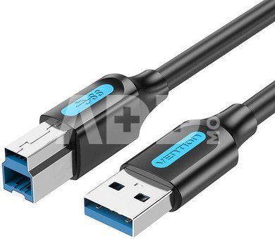 USB 3.0 A to B cable Vention COOBI 3m Black PVC