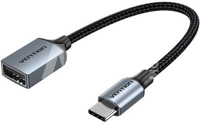 USB-C 2.0 Male to USB-A Female OTG Cable Vention CCWHB 0.15m, Gray