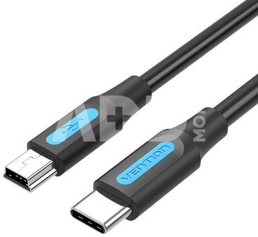 USB-C 2.0 to Mini-B 2A cable 1m Vention COWBF black