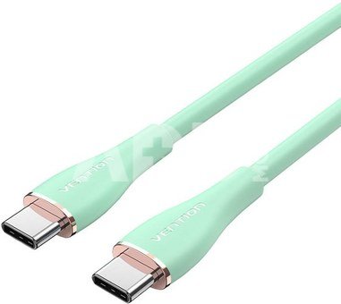 USB-C 2.0 to USB-C 5A Cable Vention TAWGG 1.5m Light Green Silicone