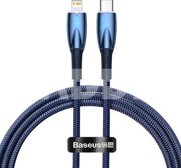 USB-C cable for Lightning Baseus Glimmer Series, 20W, 1m (Blue)