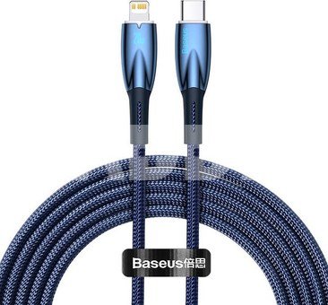 USB-C cable for Lightning Baseus Glimmer Series, 20W, 2m (Blue)