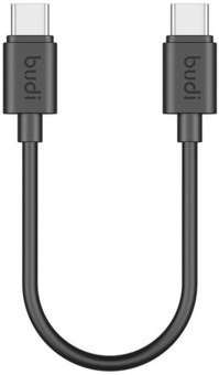 USB cable Budi 65W 25cm (black)