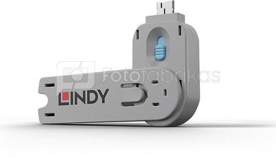 USB PORT BLOCKER KEY/BLUE 40622 LINDY