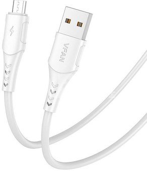 USB to Micro USB cable Vipfan Colorful X12, 3A, 1m (white)