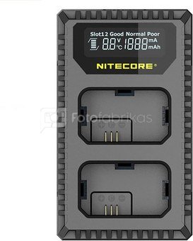 Nitecore USN1 Compact Dual Charger for Sony NP FW50 with indicator + USB